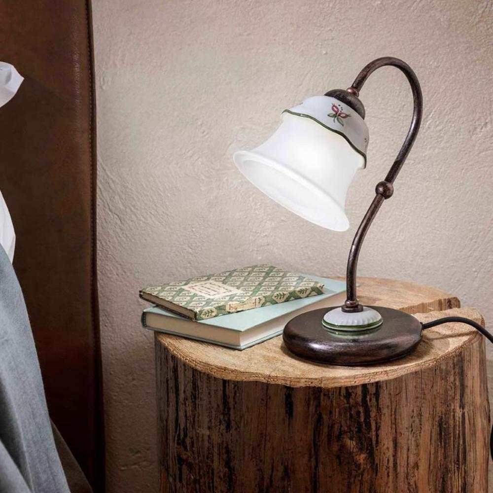 klasicka stolova lampa keramika rustikalne provance provansalske keramiky rucne malovana osvetlenie obyvacka spalna nocny stolik osvetlenie mediteransky obciansky elegantny kancelaria.jpg